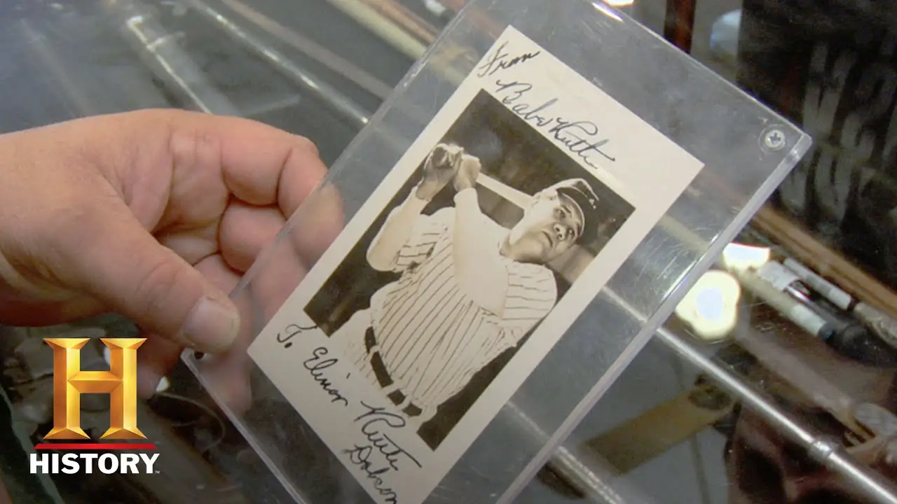 Babe ruth signed baseball card